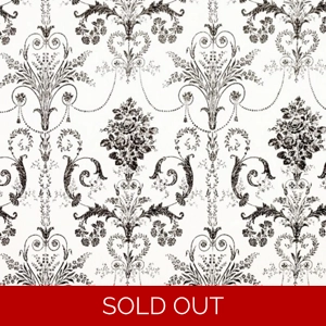 Laura Ashley Shower Curtain Shabby Toile Floral Black Gray White